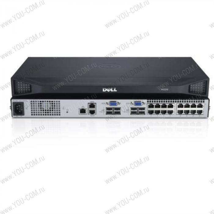 DELL DAV2216-G01 16-port, upgradeable to digital KVM switch: 2 local users, 1 power supply
