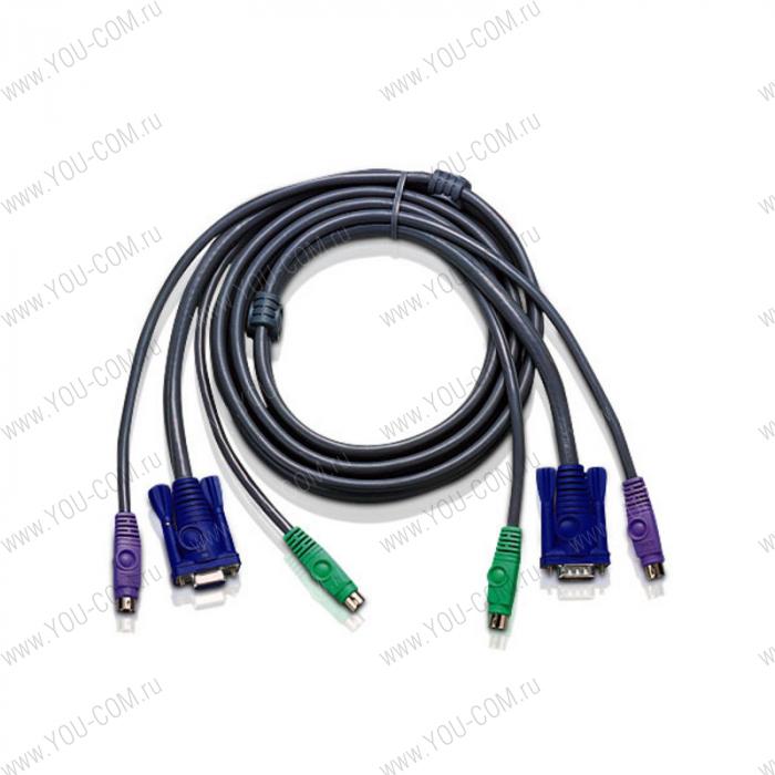 ATEN CABLE HD15M/MD6M/MD6M--HD15F/M; 3M