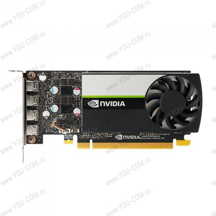 Видеокарта PNY Nvidia Quadro T1000 4GB GDDR6, 128bit, 2.5 TFLOPS, PCIE 4.x16, 4x mDP, LP sinle slot, 1 fan, 1 year