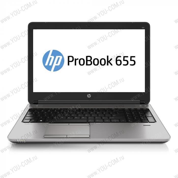 Ноутбук HP ProBook 655 Core A4-4300M 2.5GHz,15.6" FHD LED AG Cam,4GB DDR3(1),128GB SSD,DVDRW,WiFi,BT 4.0,6CLL,FPR,COM-port,2.5kg,1y,Win7Pro(64)+Win8Pro(64)