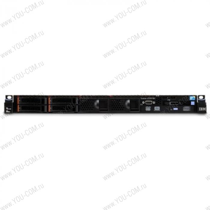 IBM x3550 M4 Rack (1U), 1xXeon 10C E5-2670v2 (115W/2.5GHz/1866MHz/25MB), 1x8GB, 1.5V, 14900 RDIMM, noHDD 2.5" HS SAS/SATA (up4), SR M5110 (1GB flash+raid 0/1/10/5/50), noDVD, 4xGbE, 1x550W PS (up2)