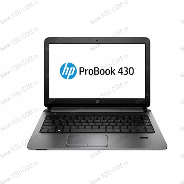 Ноутбук HP Probook 430 Core i3-4030U 1.9GHz,13.3" HD LED AG Cam,4GB DDR3L(1),500GB 5.4krpm,WiFi,3G,BT,4C,FPR,1,5kg,1y,Win7Pro(64)+Win8.1Pro(64)