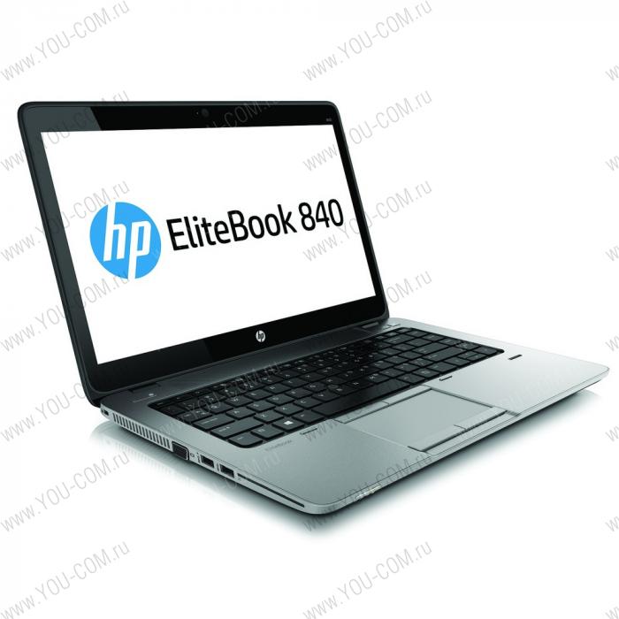 Ноутбук HP EliteBook 840 Core i5-4210U 1.7GHz,14" HD LED AG Cam,4GB DDR3L(1),500GB 7.2krpm,WiFi,3G,BT,3CLL,FPR,1.58kg,3y,Win7Pro(64)+Win8.1Pro(64)