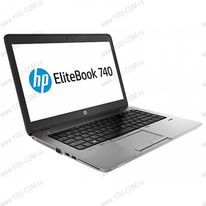 Ноутбук HP EliteBook 740 Core i5-4210U 1.7GHz, 14" FHD LED AG Cam,8GB DDR3L(1),128GB SSD,WiFi,3G,BT,3CLL,1,58kg,1y,Win7Pro(64)+Win8Pro(64)