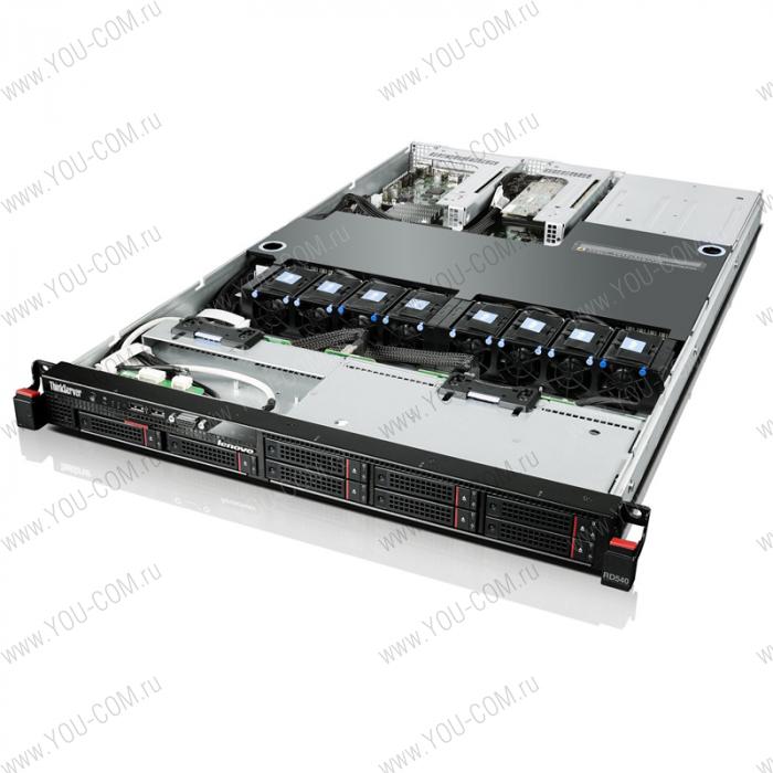 ThinkServer RD540 E5-2620v2 Rack(1U)/Xeon6C 2.1GHz(15Mb)/2x4GbRDIMM(LV)/Raid 710 w/FBWC(1Gb RAID 0/1/10/5/50/6/60)/no HDD(8)SFF/noDVD/2x1GbEthernet/1x800W PSU /Warranty 3 Years