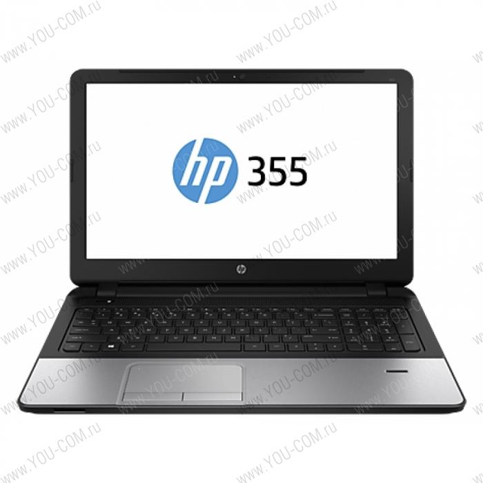 HP 355 A8-6410 2.0GHz,15.6" HD LED AG Cam,4GB DDR3(1),500GB 5.4krpm,DVDRW,ATI.R5 M240 2Gb,WiFi,BT,4C,2.45kg,1y,Win7Pro(64)+Win8.1Pro(64)