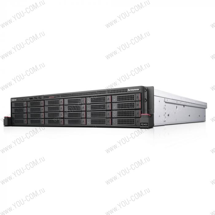 ThinkServer RD450 E5-2630v3 Rack(2U)/Xeon8C 2.4GHz(20Mb)/1x8GbR1DIMM(2133)/Raid720ixSASw1GbFBW C(RAID 0/1/10/5/6/50/60)/no HDD(24)SFF/noDVD/2x1GbRJ45/1x750PLRPS(2) /W1Yonsite