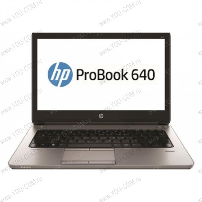 Ноутбук HP ProBook 640 Core i5-4210M 2.6GHz,14" HD+ AG LED Cam,8GB DDR3(1),750GB 7.2krpm,DVDRW,WiFi,BT 4.0,6CLL,FPR,2.1kg,1y,Win7Pro(64)+Win8.1Pro(64)