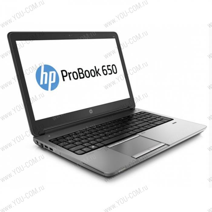 HP ProBook 650 Core i5-4210M 2.6GHz,15.6" FHD LED AG Cam,4GB DDR3(1),500GB 7.2krpm,DVDRW,WiFi,BT 4.0,6CLL,FPR,COM-port,2.5kg,1y,Win7Pro(64)+Win8.1P ro(64)