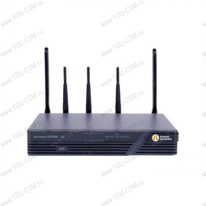 Huawei USG2110-A-GW-W AC Host with 1FE WAN(RJ45)+8FE LAN(RJ45),1ADSL,WIFI,3G-WCDMA,512M memory,1AC power supply,with HW General Security Platform Software