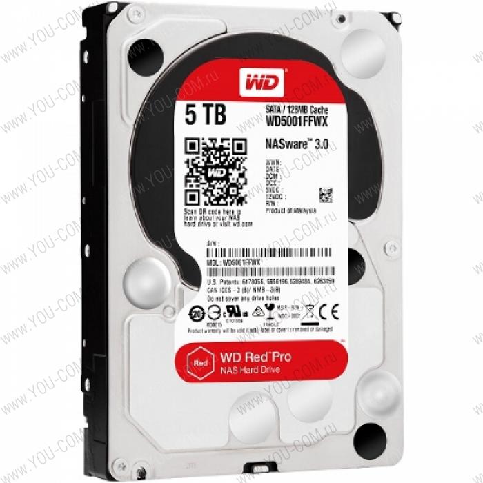 Western Digital HDD SATA-III  5000Gb Red PRO for NAS WD5001FFWX, 7200rpm, 128MB buffer