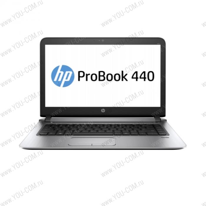 Ноутбук без сумки HP Probook 440 G3 Core i5-6200U 2.3GHz,14" HD LED AG Cam,4GB DDR4(1),500GB 7.2krpm,WiFi,BT,4C,FPR,1,68kg,1y,Win7Pro(64)+Win10Pro(64)