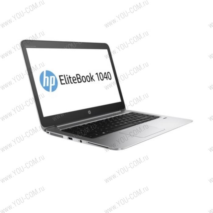 Ноутбук без сумки HP EliteBook Folio 1040 G3 Core i7-6500U 2.5GHz,14" FHD (1920x1080) AG,8Gb DDR4 total,256Gb SSD,LTE,45Wh LL,FPR,1.5kg,3y,Silver,Win10Pro