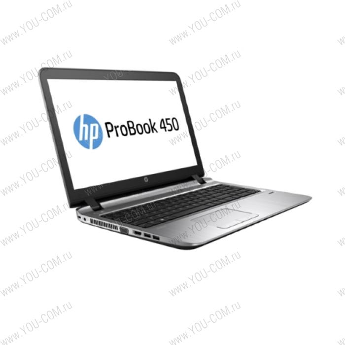 Ноутбук без сумки HP ProBook 450 G3 Core i5-6200U 2.3GHz,15.6" FHD (1920x1080) AG,AMD Radeon R7 M340 2Gb,8Gb DDR4(1),128Gb SSD,1Tb 5400,DVDRW,44Wh,FPR,2.2kg,1y,Silver,Win7Pro+Win10Pro