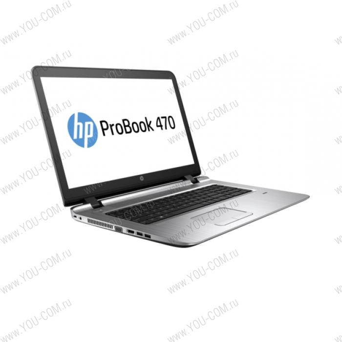 Ноутбук без сумки HP Probook 470 G3 Core i7-6500U 2.5GHz,17.3" FHD LED AG Cam,8GB DDR4(1),1TB 5.4krpm,DVDRW,ATI.R7 M340 2Gb,WiFi,BT,4C,FPR,2.61kg,1y,Win7Pro(64)+Win10Pro(64)