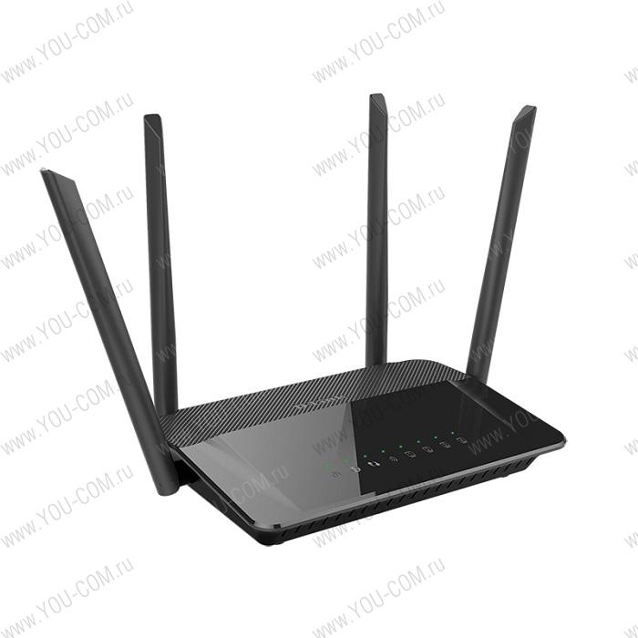 Маршрутизатор D-Link DIR-842/A1A, Wireless AC1200 Dual-Band Router with 1 10/100/1000Base-T WAN port, 4 10/100/1000Base-T LAN ports.802.11b/g/n compatible, 802.11AC up to 866Mbps,1 10/100/1000Base-T WAN port, 4 1