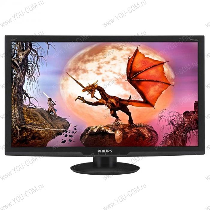 Монитор 27" Philips 273E3LHSB 1920x1080 TN W-LED 16:9 1ms VGA DVI-D HDMI 20M:1 178/170 300cd Speaker Black