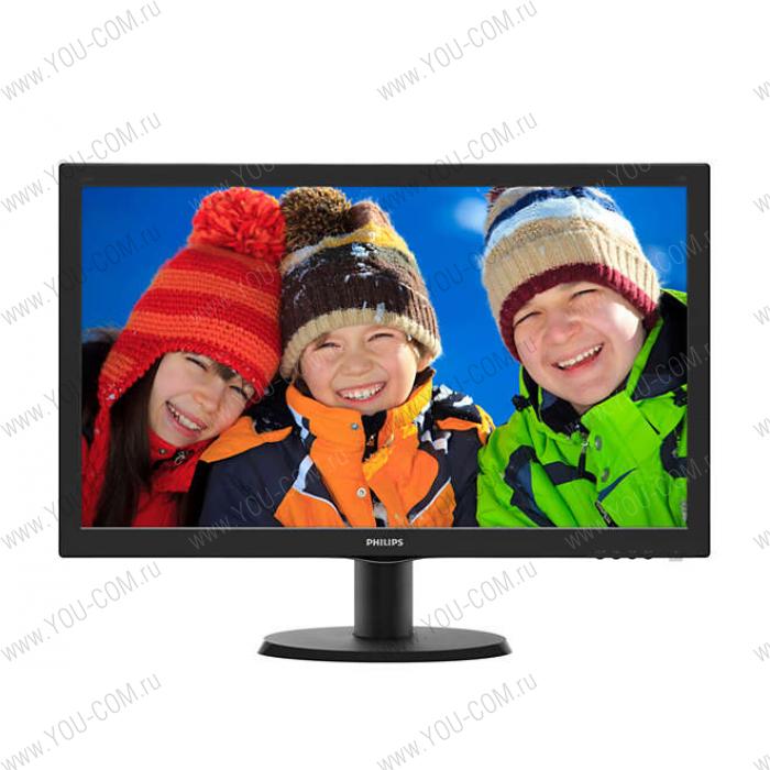 Монитор 23,6" Philips 243V5LSB5 1920x1080 TN LED 16:9 5ms VGA DVI 10M:1 170/160 250cd Tilt Black.