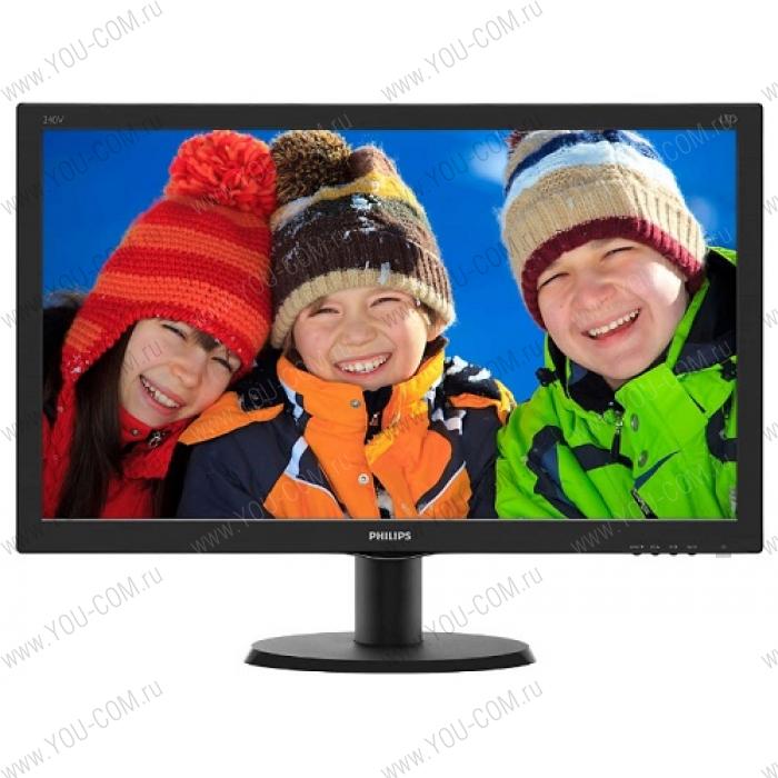 Монитор 23,8" Philips 240V5QDSB 1920x1080 IPS-ADS LED 16:9 5(14)ms VGA DVI-D HDMI 10M:1 178/178 250cd Black(незначительное повреждение коробки)