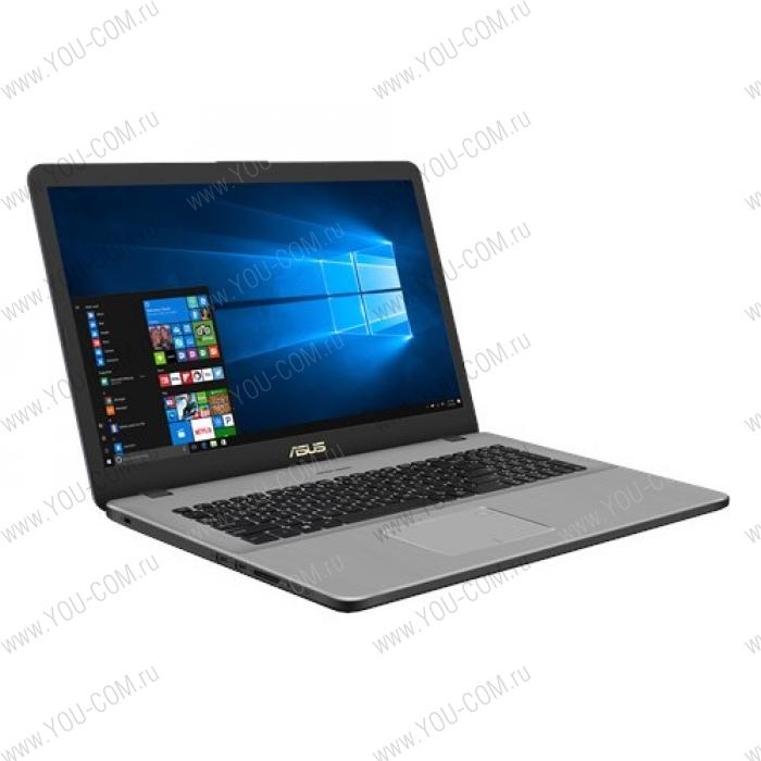 Ноутбук ASUS VivoBook Pro 17 N705UD-GC069T Core i7 7500U/16Gb/1TB HDD+128Gb M2 SSD/17.3"FHD IPS (1920x1080)/no ODD/ GeForce GTX1050 2Gb/WiFi/BT/Cam/Illum KB/Windows 10/2.1Kg/Grey_metal