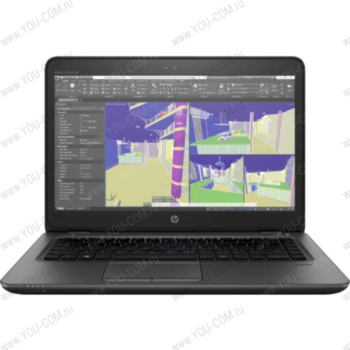 Ноутбук без сумки HP ZBook 14u G4 Core i7-7500U 2.7GHz,14" FHD (1920x1080) AG,AMD FirePro W4190M 2Gb GDDR5,16Gb DDR4(1),256Gb SSD,51Wh LL,FPR,1.7kg,3y,Black,Win10Pro