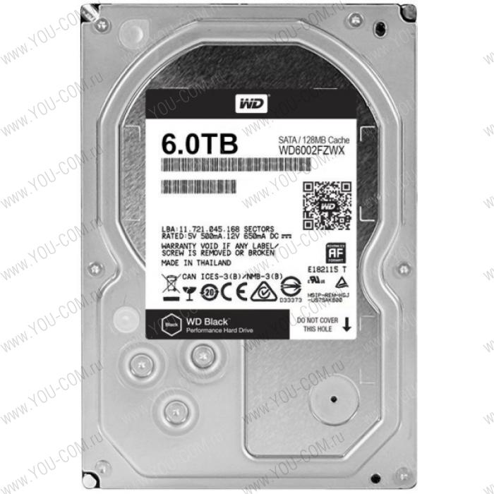 Жесткий диск Western Digital HDD SATA-III  6000Gb Black WD6002FZWX, 7200rpm, 128MB  buffer