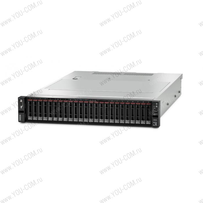 Сервер Lenovo ThinkSystem SR650 Rack 2U, 2xXeon Silver 4110 8C (2.1GHz/85W), 2x32GB/2666MHz/1.2V RDIMM (up to 24), noHDD 2,5" (up to 16/24), SR 430-16I, noDVD, 1xfree PCI, noGbE,1x1100W Platinum p/s(up to 2)