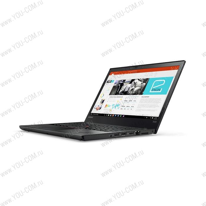 Ноутбук ThinkPad T470 14" FHD (1920x1080) IPS, i7-7500U(2,7GHz), 8GB DDR4, 1Tb/5400, intel HD 620 , WWAN ready, WiFi, BT, TPM, FPR, 3cell+3cell, Cam, Win 10 Pro, 3y.OS (существенное повреждение коробки)