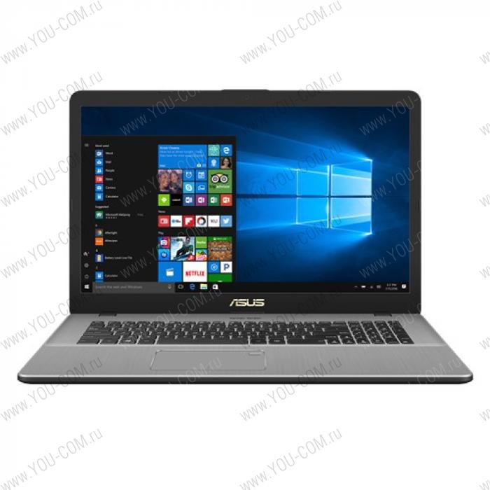 Ноутбук ASUS VivoBook Pro 17 N705UD-GC173 Core i7 8550U/16Gb/1TB HDD+128Gb M2 SSD/17.3"FHD IPS (1920x1080)/no ODD/ GeForce GTX1050 2Gb/WiFi/BT/Cam/Illum KB/DOS/2.1Kg/Grey_metal