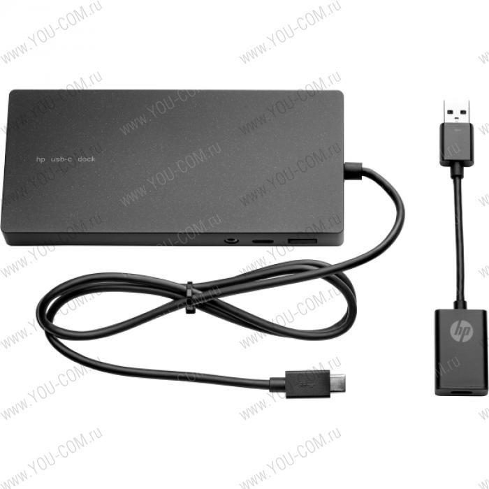 Док-станция HP Elite USB-C Docking Station G2 EURO (HP Elite x2 1012 G2/HP Pro x2 612 G2/Spectre x360/EliteBook x360/EliteBook Folio G1/через кабель USB-A USB-C/EliteBook 800  (незначительное повреждение коробки)