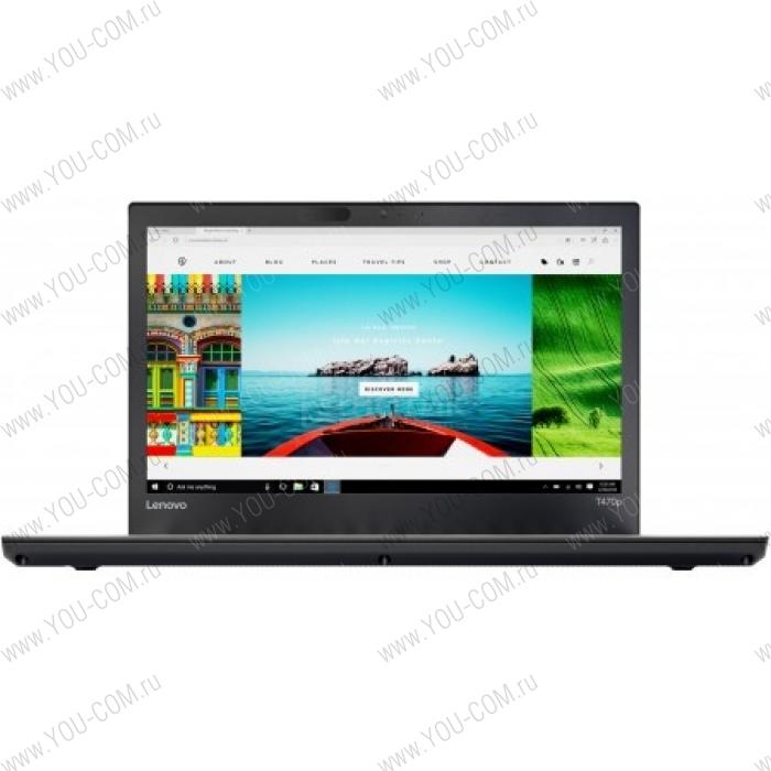 Ноутбук Lenovo ThinkPad T470p 14.0" WQHD(2560x1440)IPS,i7-7820HQ (2,9GHz), 16Gb(2)DDR4, 512GbSSD,NVIDIA® GeForce® 940MX 2GB,WiFi,BT,FPR+CSR,WWANready,6 cell,Cam,Win10Pro,3y OS 1,82kg