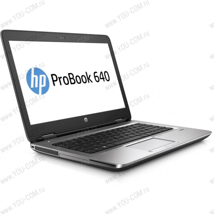 Ноутбук без сумки HP ProBook 640 G3 Core i5-7200U 2.5GHz,14" FHD (1920x1080) AG,4Gb DDR4(1),128Gb SSD,DVDRW,48Wh LL,FPR,2.1kg,1y,Gray,Win10Pro