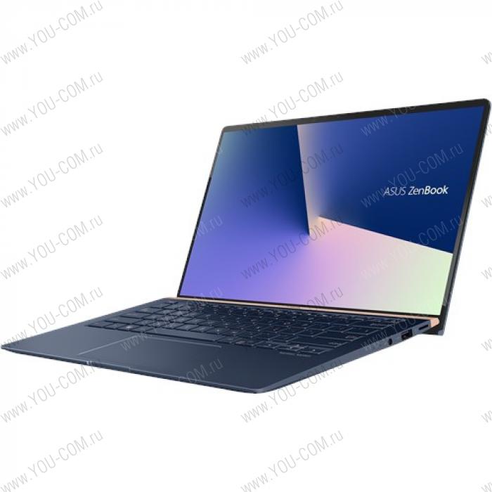 Ноутбук ASUS Zenbook 14 UX433FN-A5021T Core i7 8565U/16Gb/512GB SSD/NVIDIA GeForce MX150 2Gb/14"FHD (1920x1080)/WiFi/BT/Cam infra 3D/Windows 10 Home/Illum KB/1,1kg/Royal_Blue/Sleeve+USB3.0 to RJ45