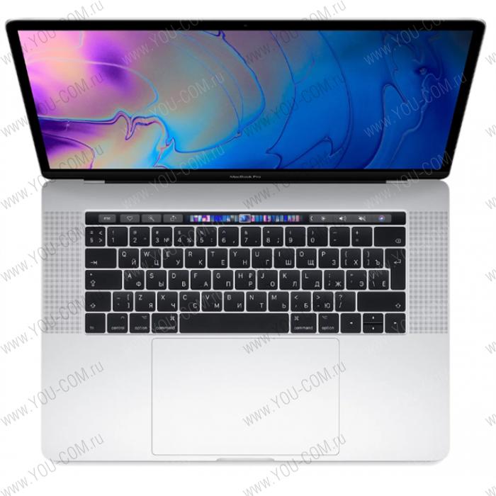 Apple 15-inch MacBook Pro, Touch Bar (2019), 2.6GHz 6-core 9th-gen. Intel Core i7 TB up to 4.5GHz, 16GB, 256GB SSD, Radeon Pro 555X - 4GB, Silver (rep. MR962RU/A)