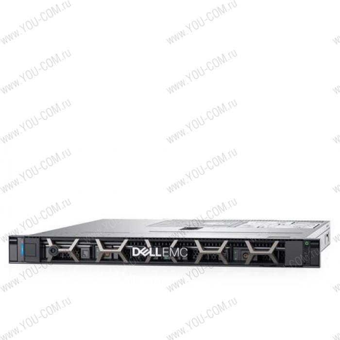 DELL PowerEdge R340 1U/ 8SFF/ E-2124 (4c, 3.3 GHz, 71`W)/ 1x8GB UDIMM ECC/ H330/ 1x1,2 TB 10k SAS/ 2xGE/ 1x350W/ iDRAC9 Exp/ DVDRW/ Bezel / Static Rails/ noCMA/ 3YBWNBD