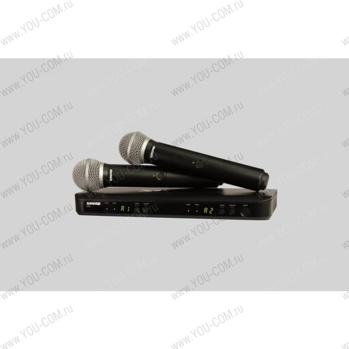 Двухканальная радиосистема с двумя ручными передатчиками Shure BLX288E / PG58.