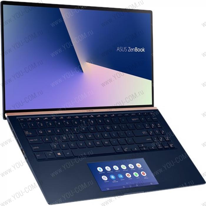 ASUS Zenbook 15 UX534FTC-AA280T Ultra HD Core i5 10210U/16Gb/512Gb SSD/GTX 1650 MAX Q 4Gb/15.6 UHD 3840X2160 Glare/HD IR/Windows 10 Home/1.6Kg/Royal_Blue/ScreenPad 2.0