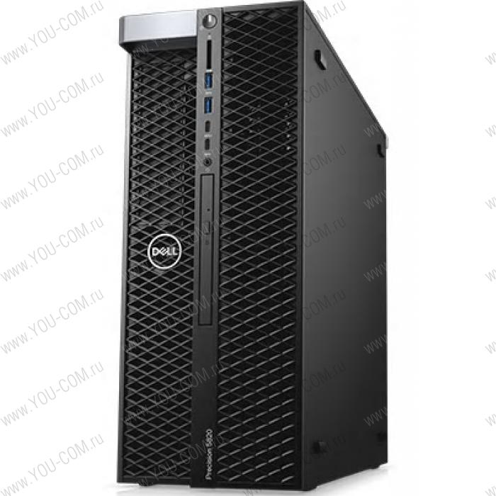 Рабочая станция Dell Precision T5820, W-2223 (4 cores up to 3.9 GHz Turbo), 32GB (2*16GB) 2666MHz DDR4 RDIMM ECC, 512GB M.2 PCIe NVMe class 40 SSD, 2TB SATA 7.2K 2.5" HD, Graphics not included, Integrated Intel RSTe controller, 16X Half Height DVD +/- RW, keyboard, optical mouse, Win10 Pro (64), 3Y NBD