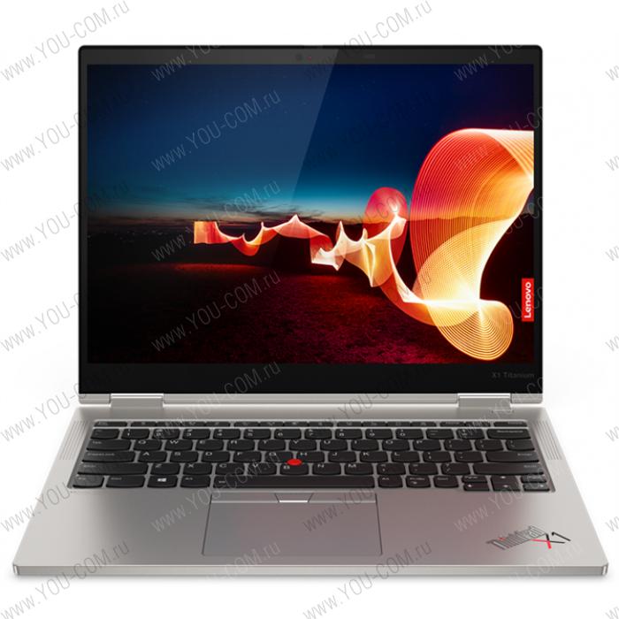 Ноутбук Lenovo ThinkPad X1 Titanium Yoga G1 T 20QA001PRT, 13.5" QHD (2256x1504) MT 450N, i5-1130G7 1.8G, 16GB LP4X 4266, 512GB SSD M.2, Intel Iris Xe, WiFi 6, BT, 4G-LTE, FPR, IR Cam, 4cell 44.5Wh, 65W USB-C, Win 10 Pro, 3Y PS, 