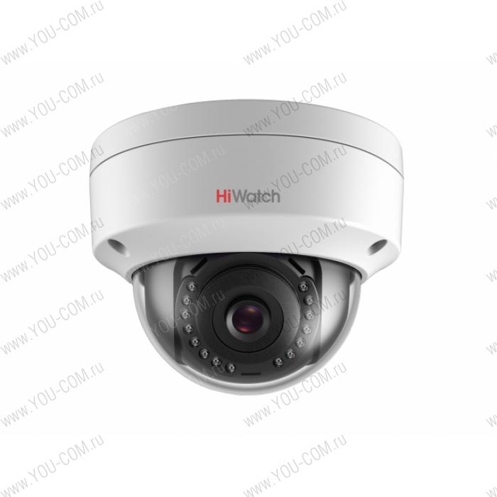 2Мп уличная купольная мини IP-камера DS-I202(C) (4 mm) с ИК-подсветкой до 30м 1/2.7'' Progressive Scan CMOS матрица; объектив 4мм; угол обзора 86°; механический ИК-фильтр; 0.01Лк@F1.2; H.264/H.264+/MJPEG, DWDR; 3D DNR; BLC; коридорный режим, Smart ИК; видеобитрейт 32кбит/с-8Мбит/с; IP67; IK10; -40°C до +60°C; DC12В±25%/PoE(IEEE 802.3af); 4,5Вт макс. 