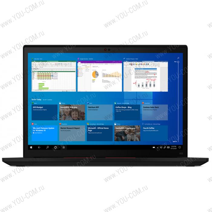 Ноутбук Lenovo ThinkPad X13 G2 T 20WK00AURT 13.3" WQXGA (2560x1600) AG 400N, i5-1135G7 2.4G, 8GB LP4X 4266, 512GB SSD M.2, Intel Iris Xe, WiFi+BT, NoWWAN, FPR, SCR, IR Cam, 4cell 54.7Wh, 65W USB-C, Win 10 Pro, 3Y CI, 1.26kg, 