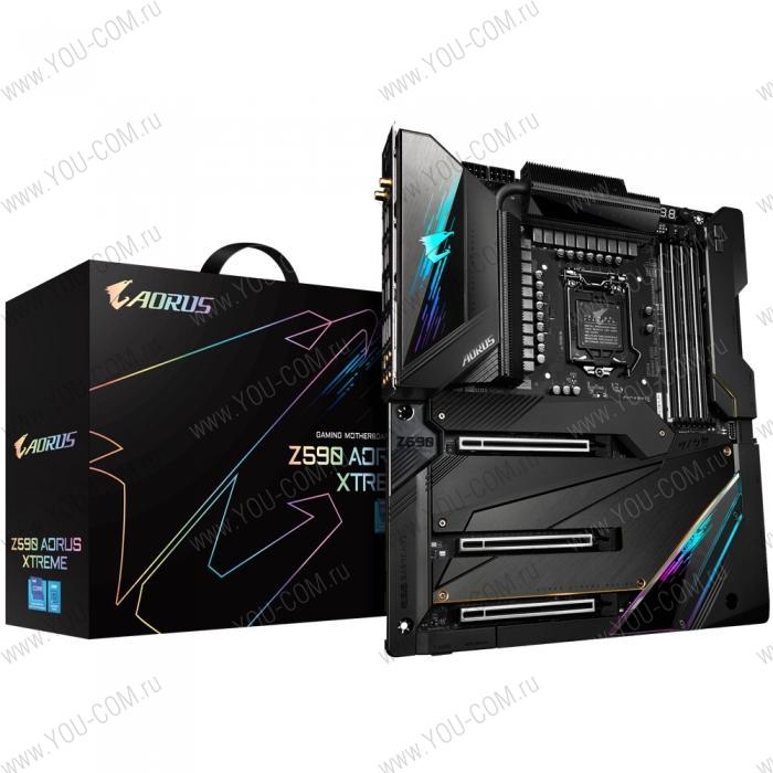 Z590 AORUS XTREME, Socket 1200, Intel®Z590, 4xDDR4-3200, HDMI, 3xPCI-Ex16, 6xSATA3(RAID 0/1/5/10), 3xM.2, 8Ch Audio, 10GLan, 2.5GLan, WiFi, (0+4)xUSB2.0, (8+2)xUSB3.2, (2+1)xUSB3.2 Type-C™, ATX, RTL, {2} (814861)