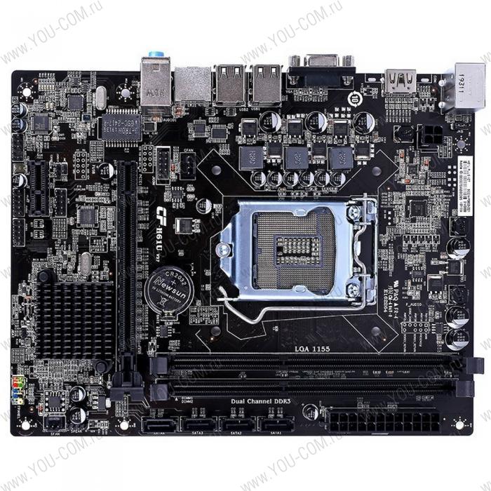 H61U PLUS V27, Socket 1155, Intel®H61, 2xDDR3-1600, D-SUB+HDMI, 1xPCI-Ex16, 1xPCI-Ex1, 4xSATA2, 6 Ch Audio, GLan, (4+4)xUSB2.0, 2xPS/2, mATX, RTL {10}