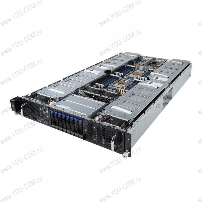 G291-280 (rev. 100) 2*LGA3647, C621, 24*DDR4(2933), 8*2.5" HS HDD/SSD RAID, 8*PCIE, 2*10Glan, Mlan, 2*USB 3.0, COM, VGA, 2*2200W (6NG291280MR-00-xxx) (263171)