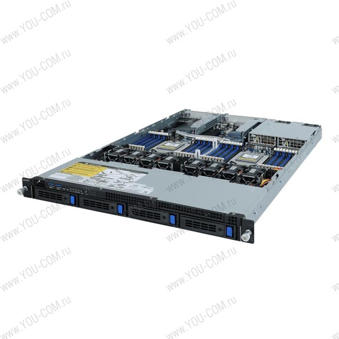 R182-Z90 (rev. A00)  1U, 4x3.5"/2.5" SAS/SATA, 2x EPYC™ 7003 series, 32xDIMM, 2 x 1Gb/s (Intel® I350-AM2), 2xPCIE x16, 1xOCP 3.0, 1xOCP 2.0, 1xM.2, 2x1200W, 6NR182Z90MR-00-xxx  (191177)