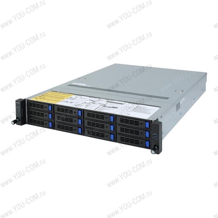 R272-Z30 (rev. A00) 2U, 12x3.5" SAS/SATA, 2x2.5" SAS/SATA Rear, 1x EPYC™ 7003 series, 16xDIMM, 2x1Gb/s (Intel® I350-AM2), 1xPCIE x8 (slot x16),1xM.2, 2x800W