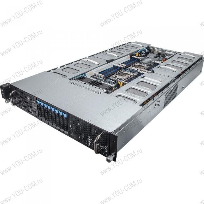 G250-G52 2U HPC Server - 8 x GPGPU Card Slots 2x E5-2600V4, 24 x RDIMM ECC DDR4 slots, 2 x GbE LAN ports (Intel® I350-AM2), 8 x 2.5" hot-swappable HDD/SSD bays, 80 PLUS Platinum 2000W redundant PSU (1+1) 