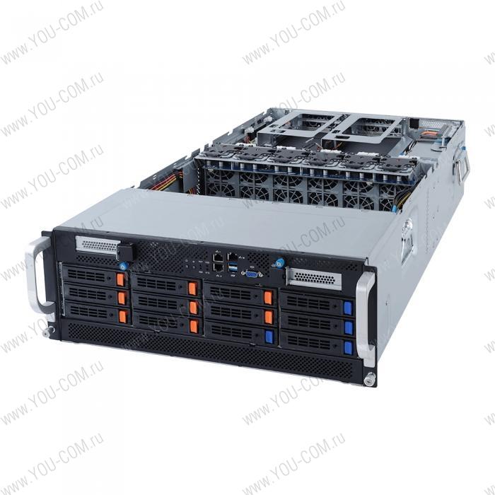 G492-Z51 (rev.100) 4U, 2x SP3 (AMD Epyc 7002), 10x Gen4 GPU Server (Broadcom switch), 32x DIMMs, 8x 3.5" SATA/SAS/Gen3 NVMe, 4x 3.5" SATA/SAS/3x PCE x16 Gen4 (LP), 1x OCP 3.0, 2x 10Gb/s BASE-T LAN ports (Intel® X550-AT2), 3x 2200W 