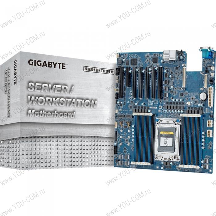 MZ32-AR0 (rev. 1.0) AMD EPYC™ 7002 Server Motherboard , Single series processor family, 16x RDIMM/LRDIMM DDR4, Aspeed® AST2500, 2x SlimSAS (with 8x SATA 6Gb/s) ports, 4x SlimSAS (with 4x NVMe) ports, Ultra-Fast M.2 with PCIe Gen3 x4, Up to 5x PCIe Gen4 s