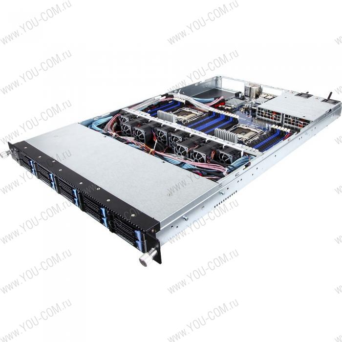 R180-F2A (R180F2A-110) 1U, 2xLGA2011 (E5-26xx V3/V4), 24xDDR4, up to 10x2.5, 2x1GbE, IPMI, 3x USB3.0 (1+2), 4xFAN, 2x800W, Rails